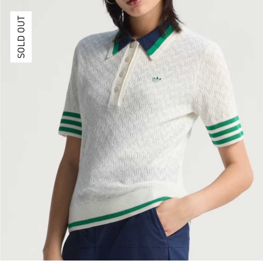 Adidas originals knit Golf polo shirt size medium